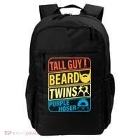 Tall Guy Beard Twins Purple Hoser Funny Backpack thumb 0