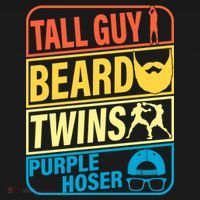 Tall Guy Beard Twins Purple Hoser Funny Bucket Hat thumb 4