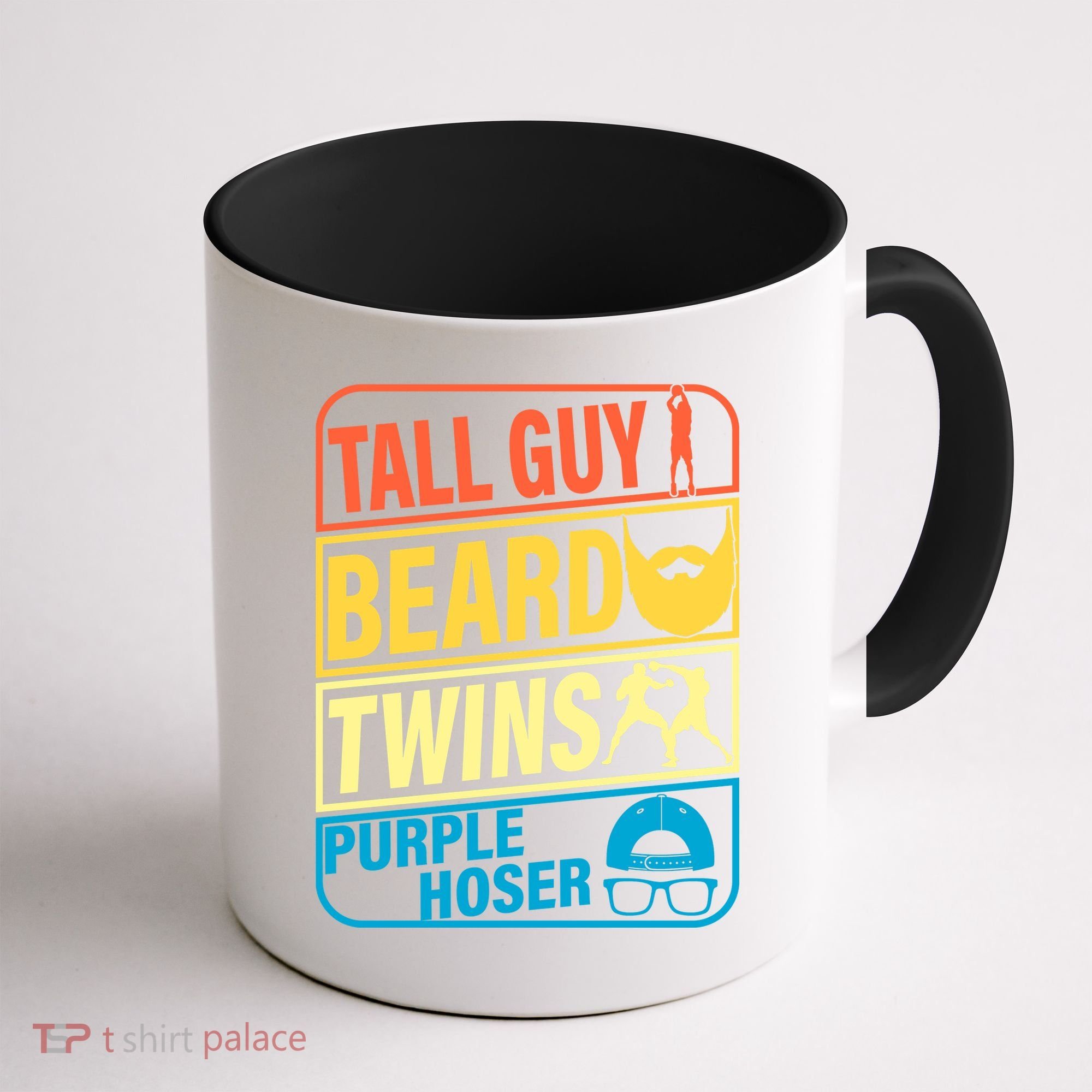 Tall Guy Beard Twins Purple Hoser Funny Coffee Mug