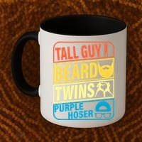 Tall Guy Beard Twins Purple Hoser Funny Coffee Mug thumb 2