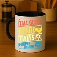 Tall Guy Beard Twins Purple Hoser Funny Coffee Mug thumb 4