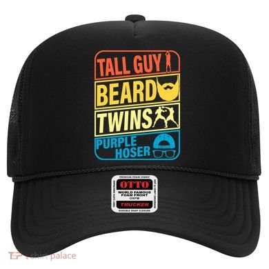 Tall Guy Beard Twins Purple Hoser Funny Hat
