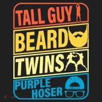 Tall Guy Beard Twins Purple Hoser Funny Hat thumb 2
