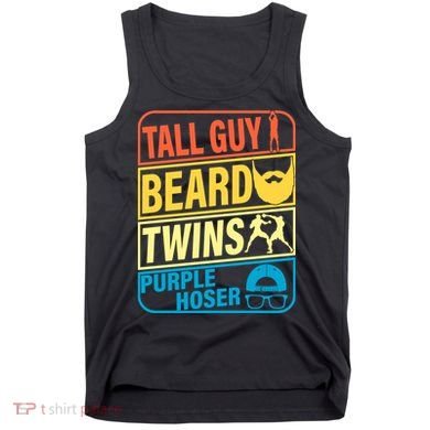 Tall Guy Beard Twins Purple Hoser Funny Tank Top