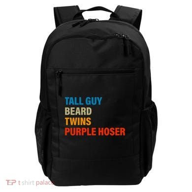 Tall Guy Beard Twins Purple Hoser Funny Meme Backpack