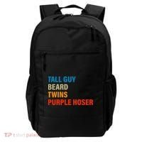 Tall Guy Beard Twins Purple Hoser Funny Meme Backpack thumb 0