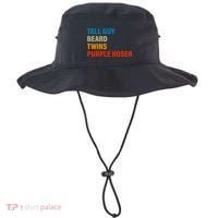 Tall Guy Beard Twins Purple Hoser Funny Meme Bucket Hat thumb 0