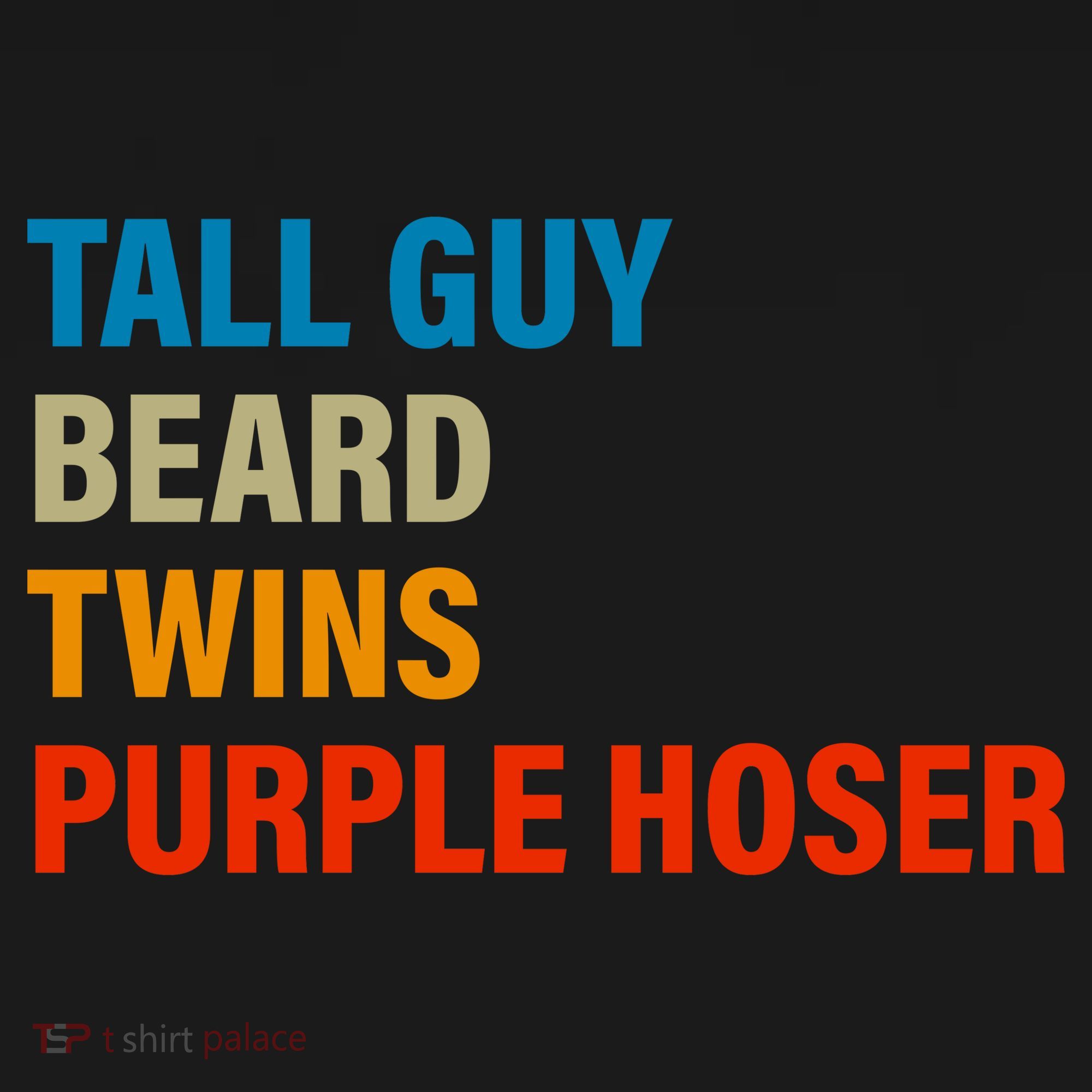 Tall Guy Beard Twins Purple Hoser Funny Meme Bucket Hat