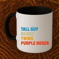 Tall Guy Beard Twins Purple Hoser Funny Meme Coffee Mug thumb 2