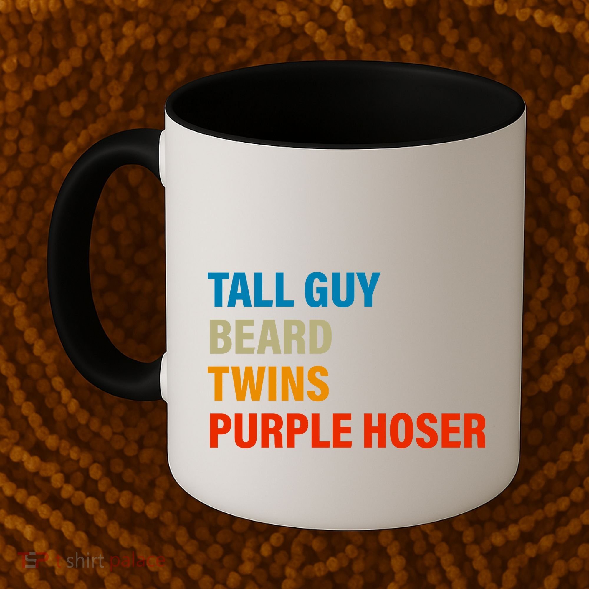 Tall Guy Beard Twins Purple Hoser Funny Meme Coffee Mug