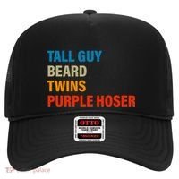Tall Guy Beard Twins Purple Hoser Funny Meme Hat thumb 0