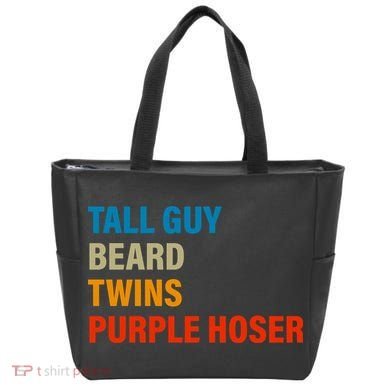 Tall Guy Beard Twins Purple Hoser Funny Meme Tote Bag