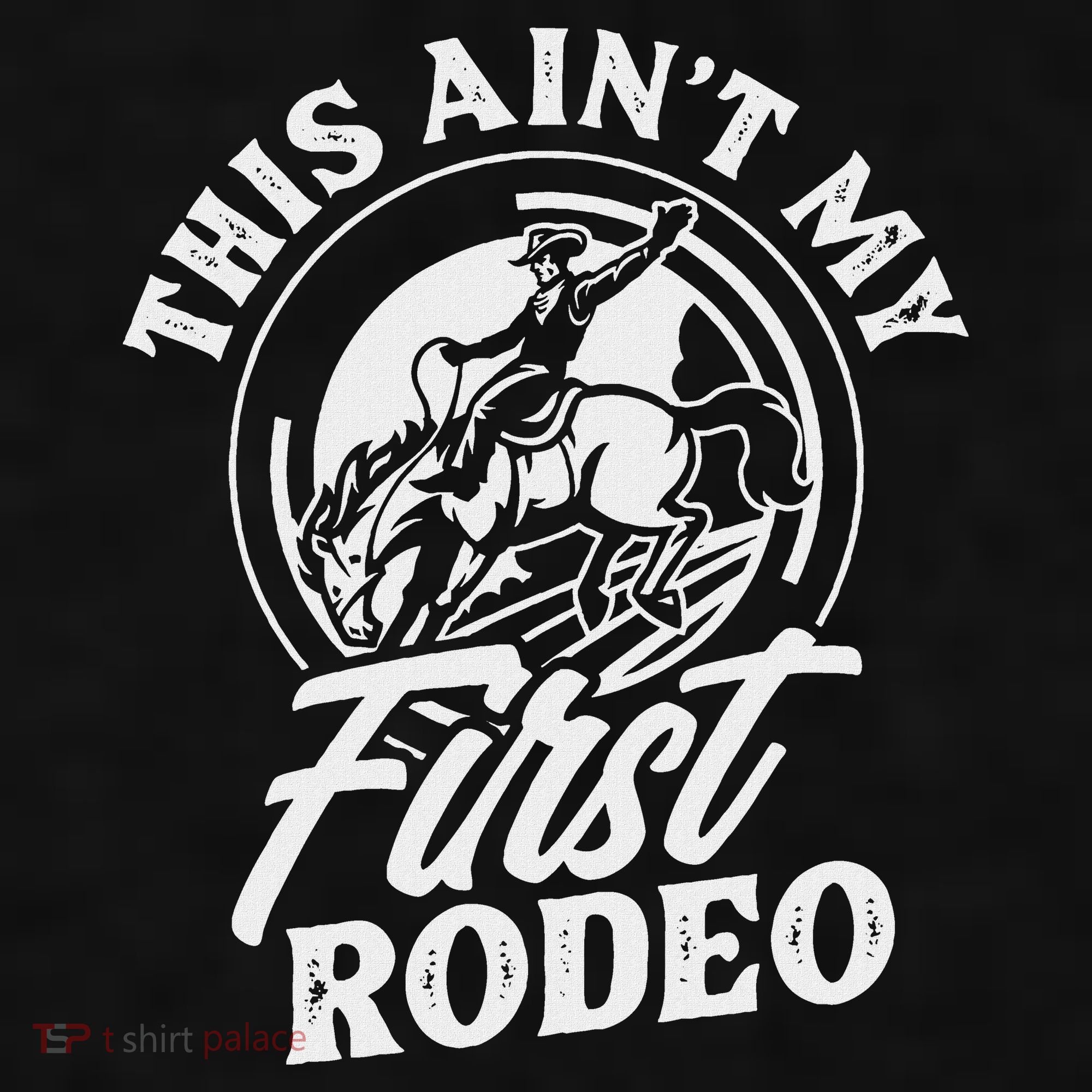 This Ain't My First Rodeo Funny Cowboy Rodeo Bull Rider Ladies PosiCharge Tri-Blend Wicking Tank