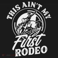 This Ain't My First Rodeo Funny Cowboy Rodeo Bull Rider Women's Hoodie thumb 2
