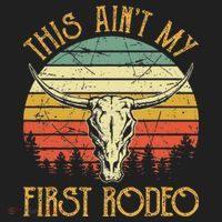 This AinT My First Rodeo Southern Western Bull Skull Golf Towel thumb 3