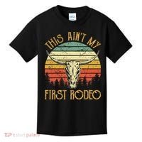 This AinT My First Rodeo Southern Western Bull Skull Kids T-Shirt thumb 0