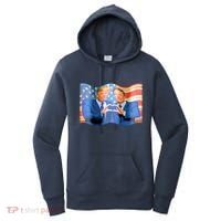 Trump And Musk One Heart Team Funny United States Flag Women's Hoodie thumb 0