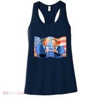 Trump And Musk One Heart Team Funny United States Flag Women's Tank Top thumb 0
