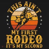This AinT My First Rodeo ItS My Second Bull Riding Art Sweatshirt thumb 3