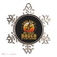This AinT My First Rodeo ItS My Second Bull Riding Art Ornament thumb 0