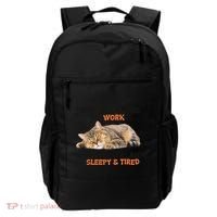 The Are Making Me Work Even Though I Am So Sleepy And Tired Cute Cat Backpack thumb 0