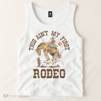 This Ain't My First Rodeo Western Country Cowboy Birthday Tank Top thumb 2