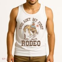 This Ain't My First Rodeo Western Country Cowboy Birthday Tank Top thumb 3