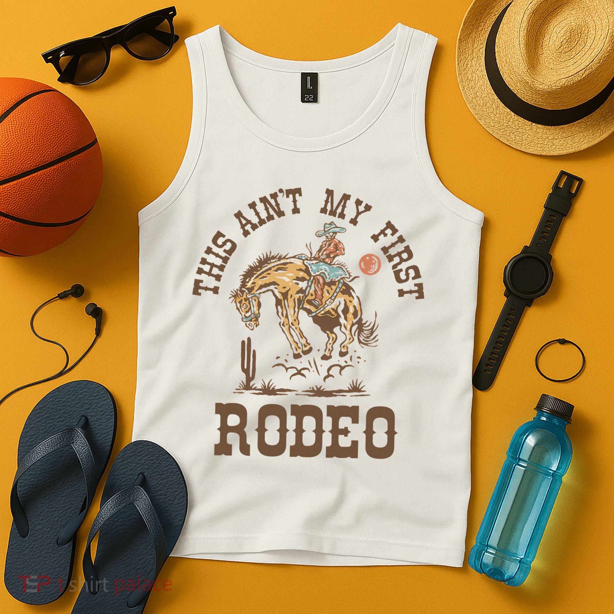 This Ain't My First Rodeo Western Country Cowboy Birthday Tank Top