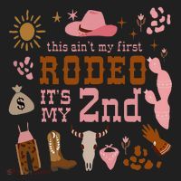 This AinT My First Rodeo Its My 2nd Girl Birthday Outfit Golf Towel thumb 3