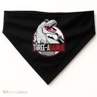 Three Asaurus Matching Family Dinosaur 3rd Birthday USA-Made Doggie Bandana thumb 0