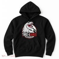 Three Asaurus Matching Family Dinosaur 3rd Birthday Hoodie thumb 0