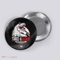 Three Asaurus Matching Family Dinosaur 3rd Birthday Button thumb 0