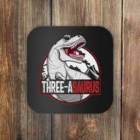 Three Asaurus Matching Family Dinosaur 3rd Birthday Coaster thumb 0
