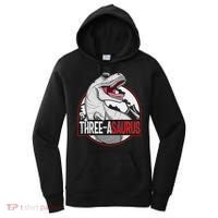 Three Asaurus Matching Family Dinosaur 3rd Birthday Women's Hoodie thumb 0