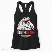 Three Asaurus Matching Family Dinosaur 3rd Birthday Women's Tank Top thumb 0