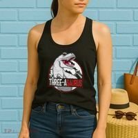 Three Asaurus Matching Family Dinosaur 3rd Birthday Women's Tank Top thumb 2