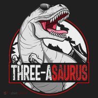 Three Asaurus Matching Family Dinosaur 3rd Birthday Hat thumb 2
