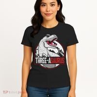 Three Asaurus Matching Family Dinosaur 3rd Birthday Women's T-Shirt thumb 4