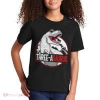 Three Asaurus Matching Family Dinosaur 3rd Birthday Kids T-Shirt thumb 2