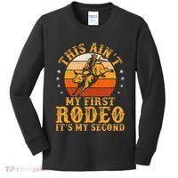 This AinT My First Rodeo ItS My Second Bull Riding Kids Long Sleeve Shirt thumb 0