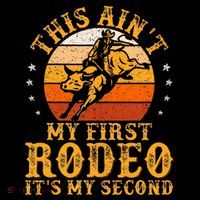 This AinT My First Rodeo ItS My Second Bull Riding Kids Long Sleeve Shirt thumb 2
