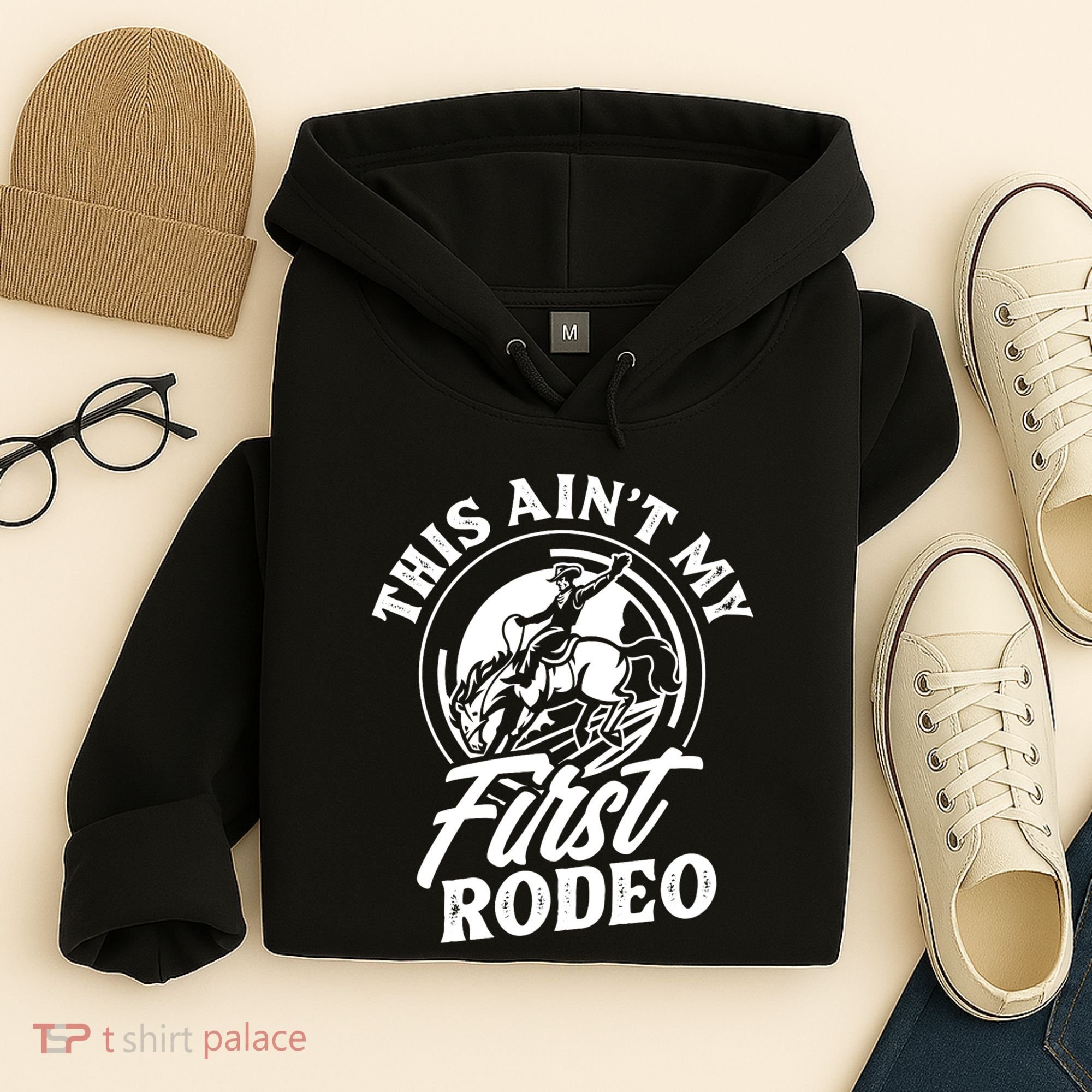 This AinT My First Rodeo Funny Cowboy Rodeo Bull Rider Hoodie