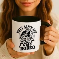 This AinT My First Rodeo Funny Cowboy Rodeo Bull Rider Coffee Mug thumb 3