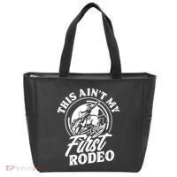 This AinT My First Rodeo Funny Cowboy Rodeo Bull Rider Tote Bag thumb 0