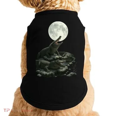 Three Alligator Moon Doggie Tank