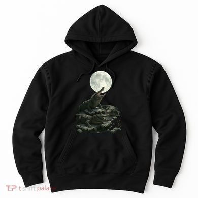Three Alligator Moon Hoodie