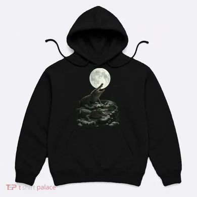 Three Alligator Moon Hoodie