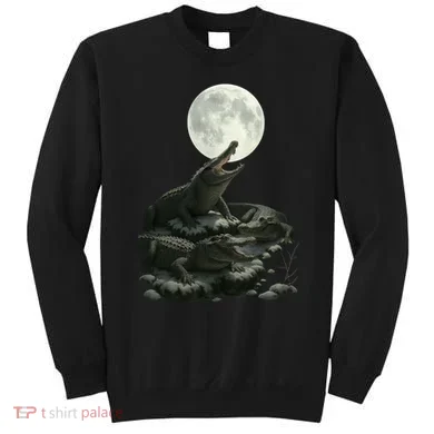 Three Alligator Moon Sweatshirt