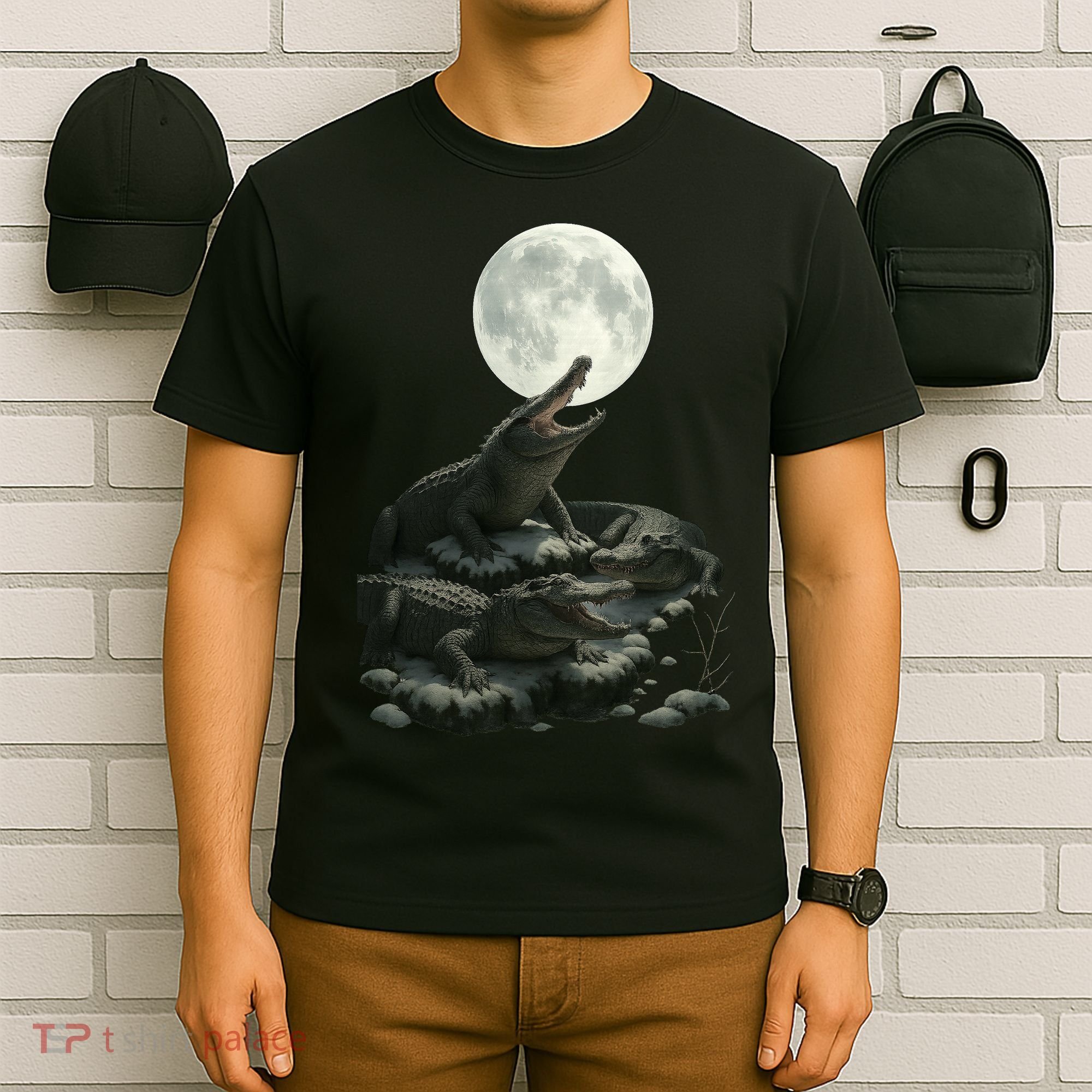 Three Alligator Moon T-Shirt