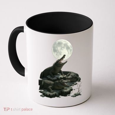 Three Alligator Moon Coffee Mug